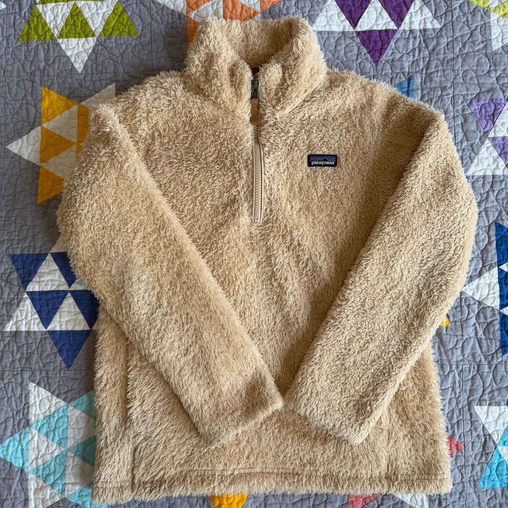 Patagonia Kids Tan Fleece Pullover
